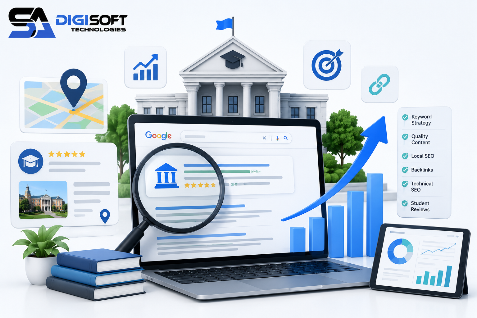How Education Institutes Rank on Google: A Practical Guide — SADigisoft Blog
