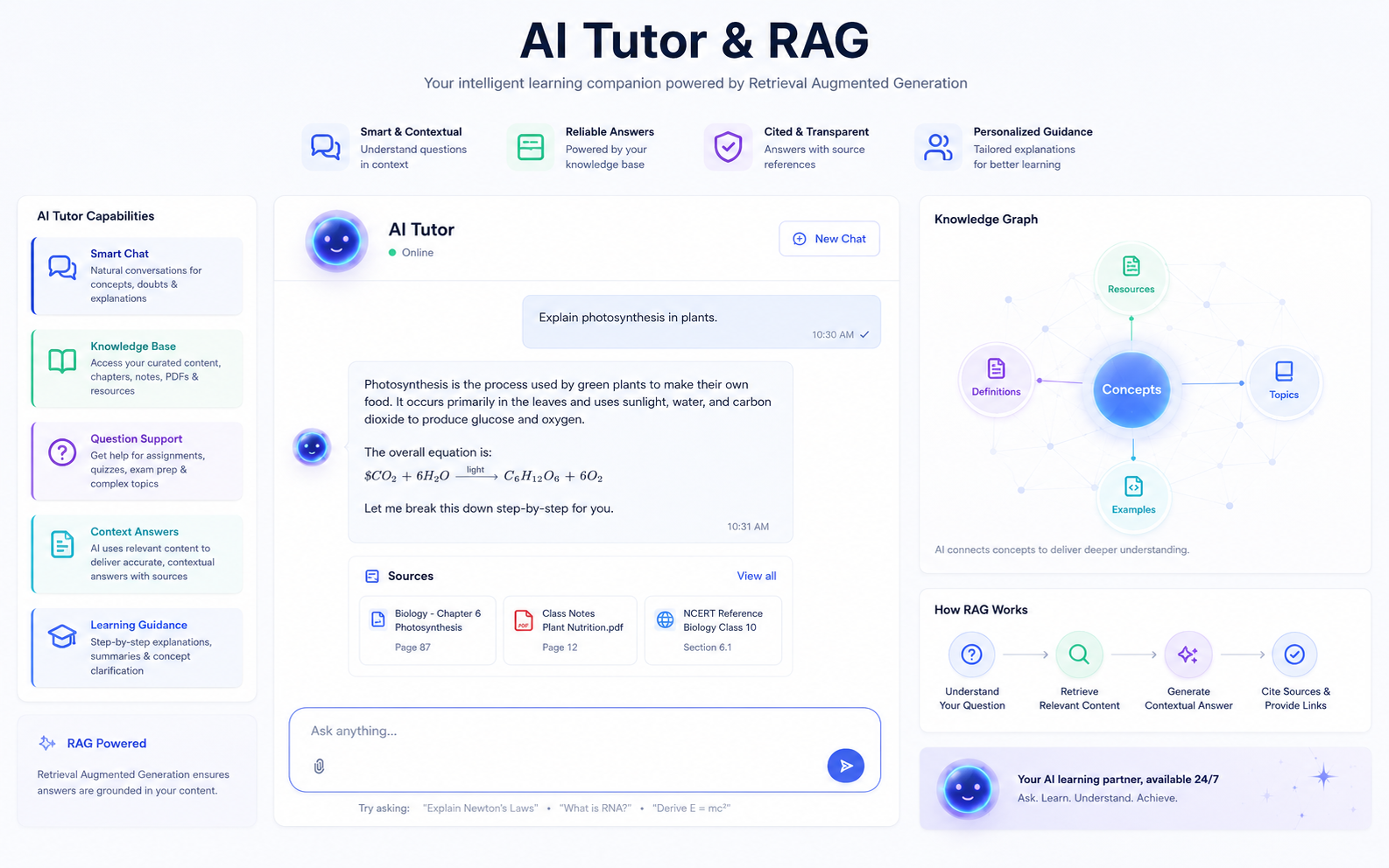 AI Tutor & RAG Learning Assistant — SADigisoft