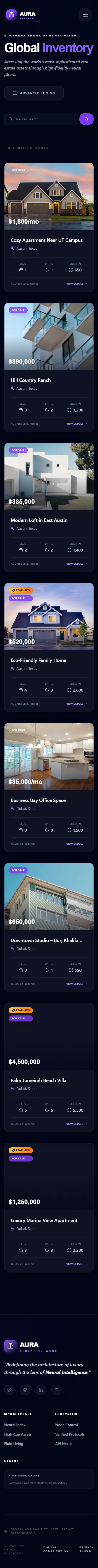 AURA mobile properties