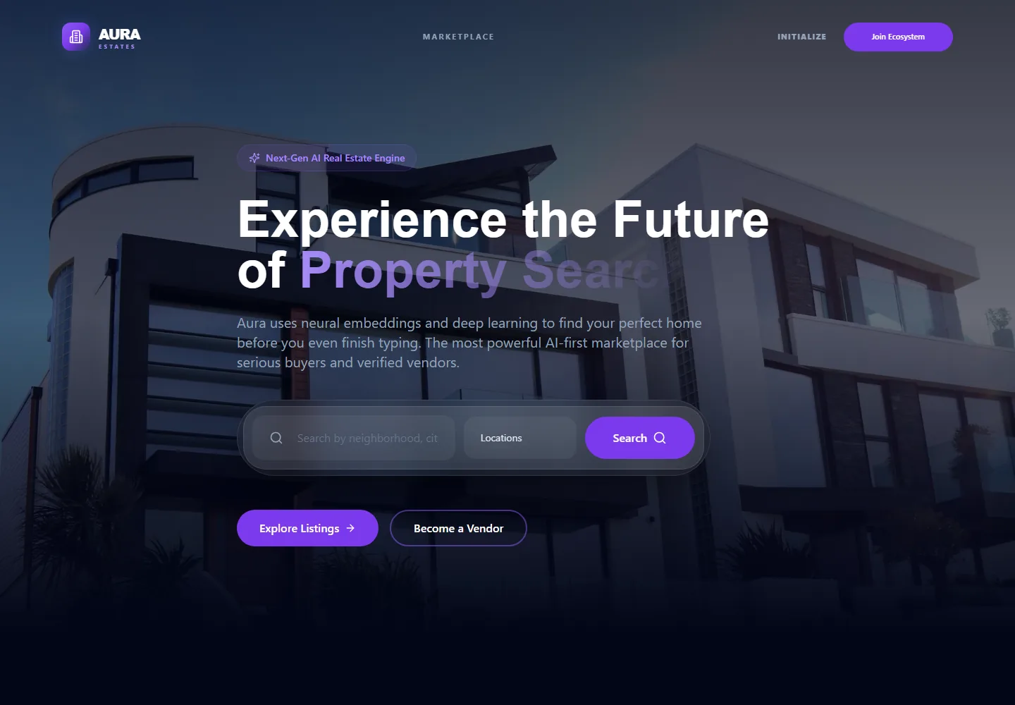 Aura Estates — property marketplace