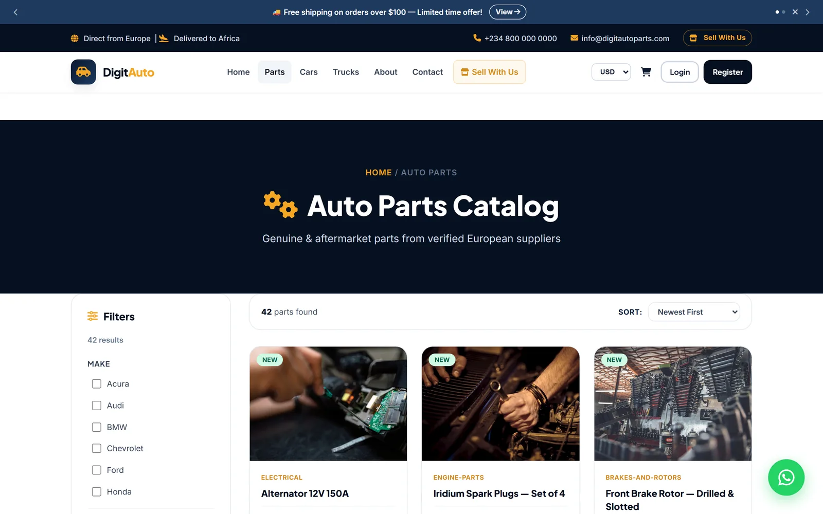 DigiParts — parts catalogue