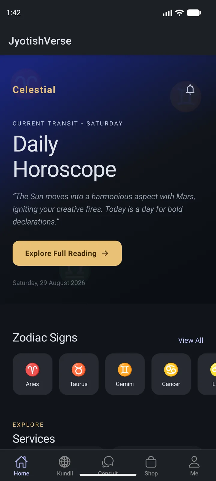 JyotishVerse on mobile