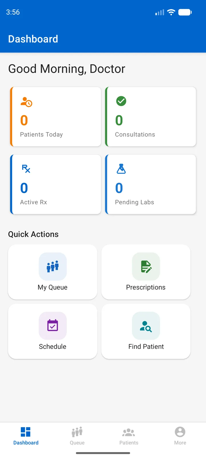 MediCare HMS — doctor workspace