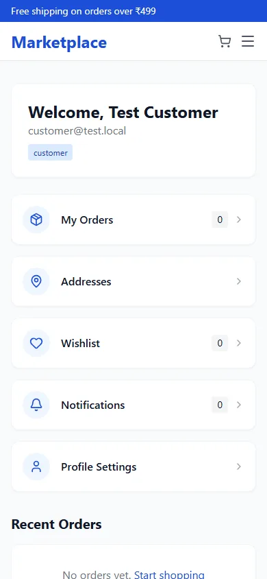 MultiVend — Account, mobile capture