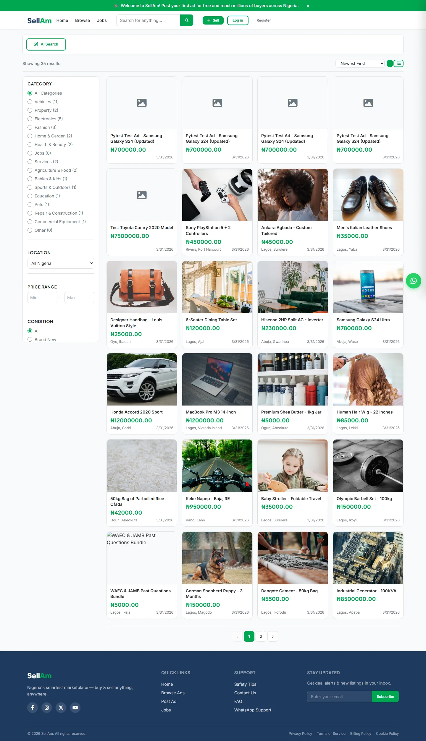 SellAm — Search browse, desktop capture