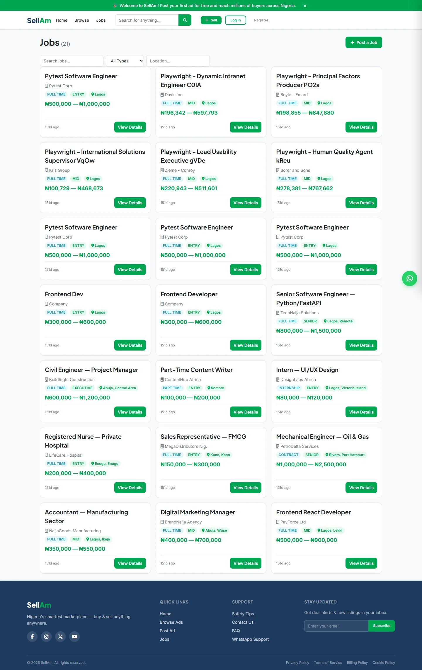 SellAm — Jobs, desktop capture